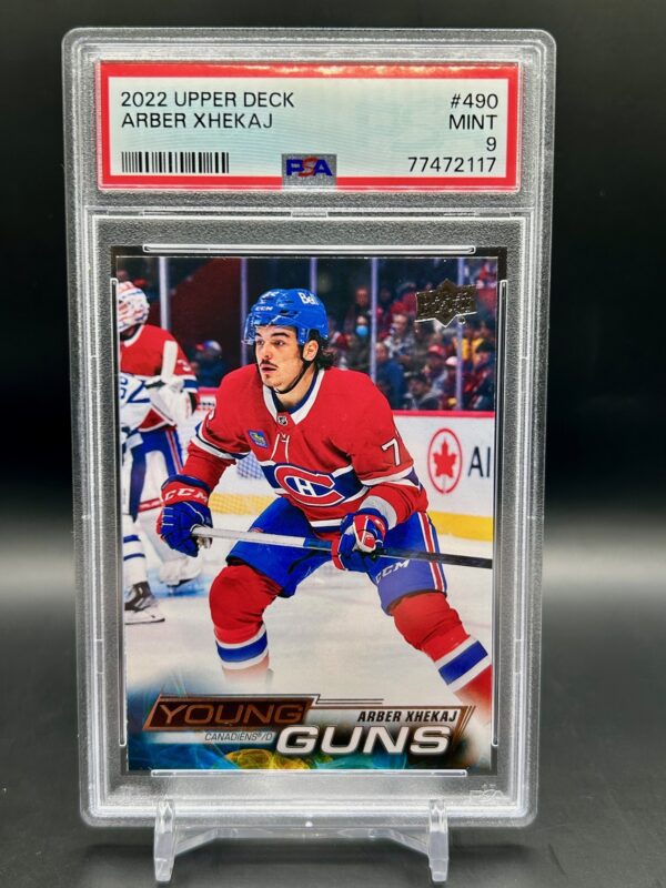 2022 Upper Deck Young guns Psa9 Arber Xhekaj #490