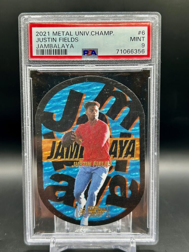 2021 Metal Universe Champion Jambalaya Justin Fields #6 PSA 9, front view