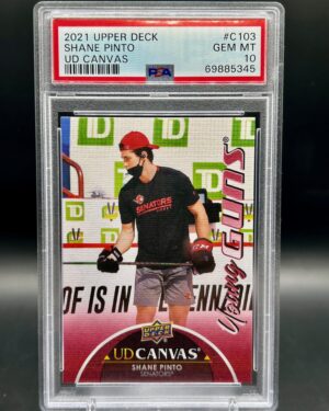 2021-22 Upper Deck Canvas Young Guns #C103 Shane Pinto PSA 10 Rookie Ottawa Senators