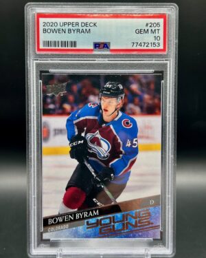 Bowen Byram Upper Deck 2020-21 Series 1 Young Guns #205 PSA 10 rookie hockey card