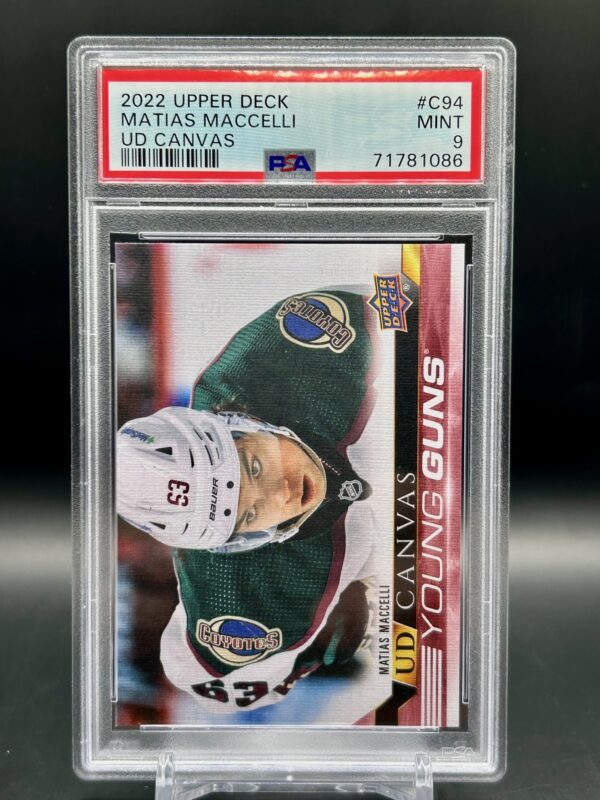 22-23 Young Guns Canvas psa 9 Mattias Macceli #c94