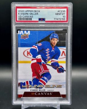 2020-21 Upper Deck Young Guns Canvas #C235 K’Andre Miller PSA 10 Rookie New York Rangers Card