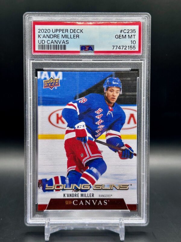 2020-21 Upper Deck Young Guns Canvas K'Andre Miller #C235 PSA 10 rookie card front