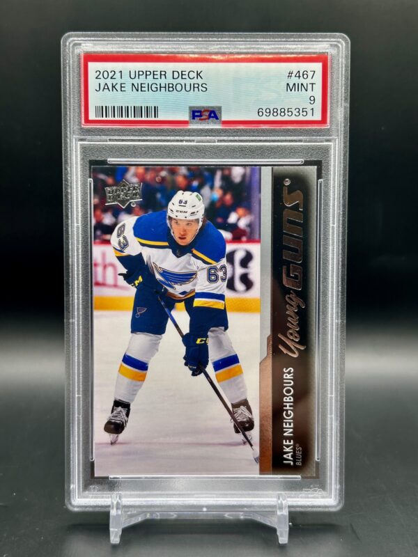 2021-22 Upper Deck Young Guns Psa9 #467 Jake Neighbours