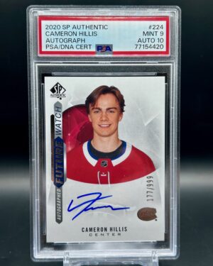 2020-21 SP Authentic Cameron Hillis Future Watch Auto /199 PSA9 PSA10 #224 Montreal Canadiens