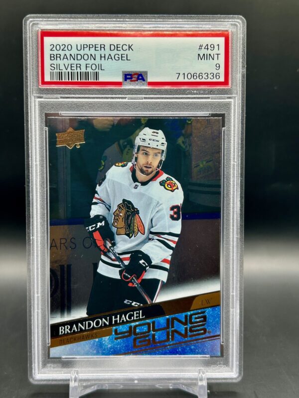 2020-21 Upper Deck Silver Foil Young Guns #491 Brandon Hagel psa9