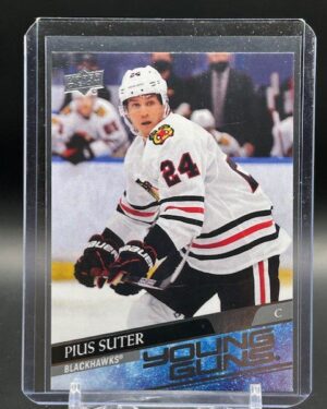 Pius Suter Young Guns rookie card 2020-21 Upper Deck #484 Chicago Blackhawks