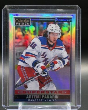 2020-21 O-Pee-Chee Platinum Super Star Artemi Panarin hockey card #P-27, New York Rangers, premium insert, NHL collectible