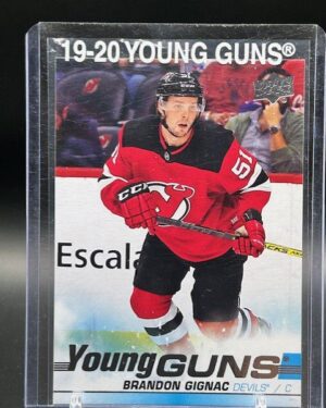 2019-20 Upper Deck Series 1 Young Guns #239 Brandon Gignac rookie, New Jersey Devils, mint