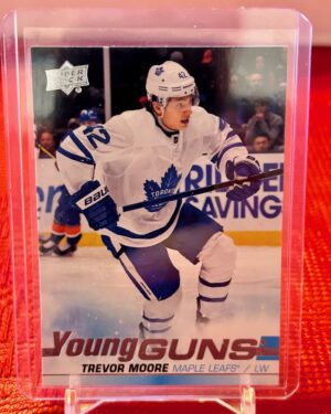 2019-20 Upper Deck Series 2 Young Guns #485 Trevor Moore rookie, Toronto Maple Leafs, mint