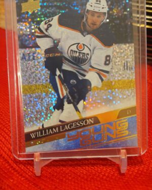 2020-21 Upper Deck Series 2 Young Guns Speckled Rainbow Foil #479 William Lagesson Edmonton Oilers