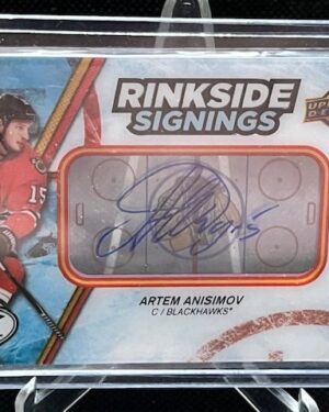 Artem Anisimov 2017-18 Upper Deck Ice Rinkside Signings Auto #RS-AA card