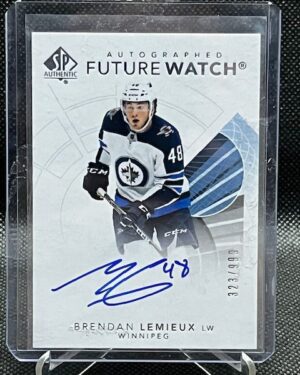 Brendan Lemieux 2017-18 Upper Deck SP Authentic Future Watch Auto #180 /999 rookie autograph card