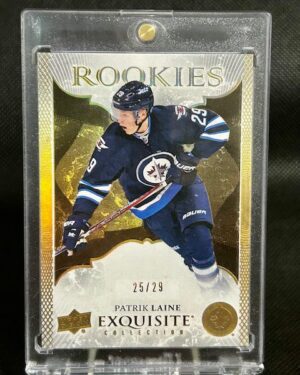 2016-17 UD Exquisite Collection Patrik Laine True Rookie card serial numbered /29