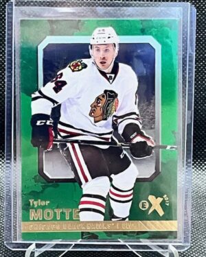 2017-18 Fleer Showcase Ex Tyler Motte Green Clear Cut Rookie #22