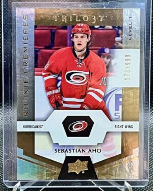 2016-17 Upper Deck Trilogy Rookie Premiers Sebastian Aho /999 #59