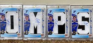 2017-18 UD SPGU Draft Day Marks Auto Tage Thompson Full Nameplate hockey card, featuring authentic autograph and complete nameplate, rare collectible NHL card
