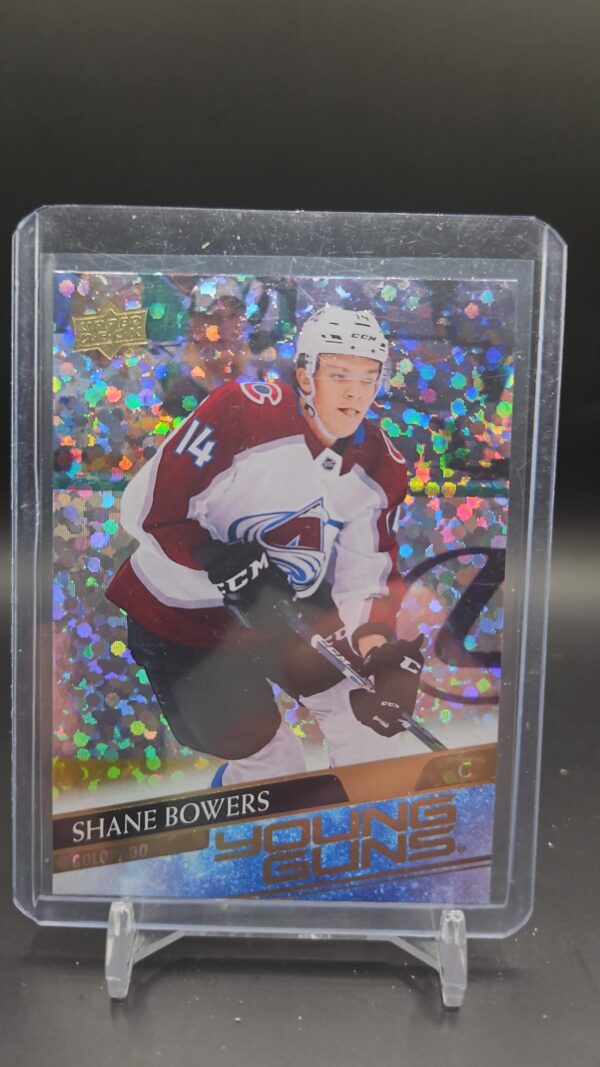 2020-21 Upper Deck Young Guns Speckled Rainbow Foil #240 Shane Bowers Rookie Colorado Avalanche