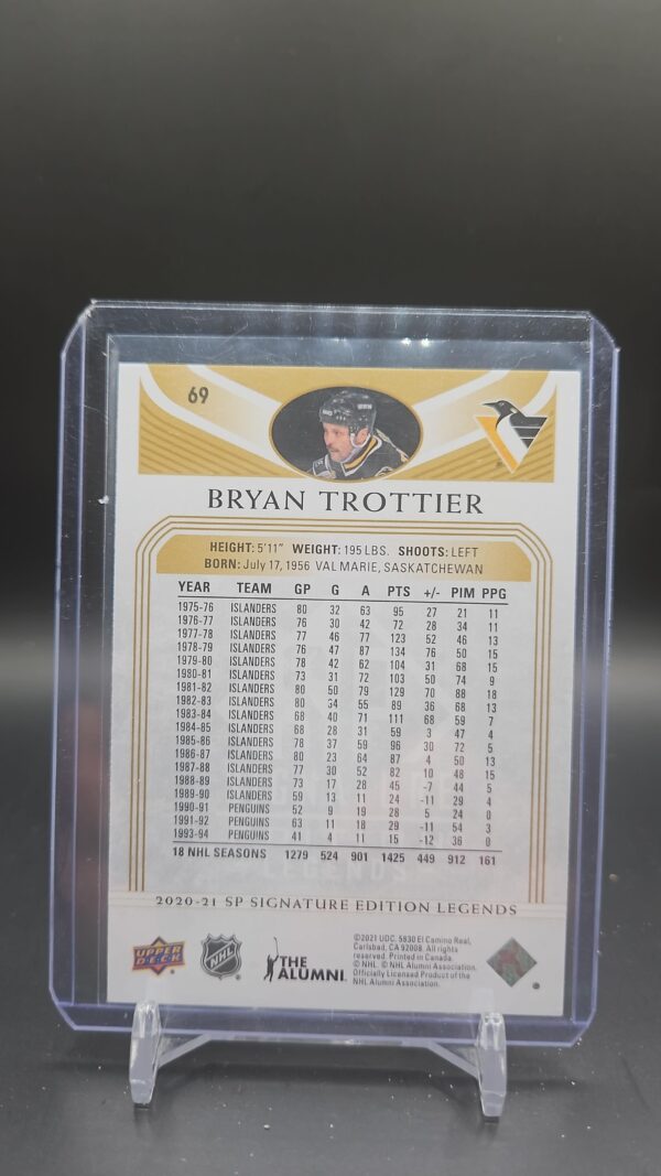 2020-21 SP Signature Edition Legends Bryan Trottier #69 Penguins - Image 2