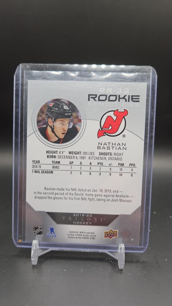2019-20 UD Trilogy Rookie Renditions RR-32 Nathan Bastian - Image 2