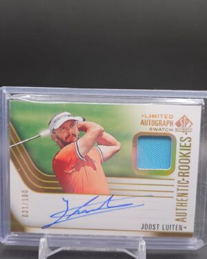 Joost Luiten 2021 SP Authentic Signature Swatch Limited Auto Rookie #72/100, golf, autograph, memorabilia, Upper Deck.