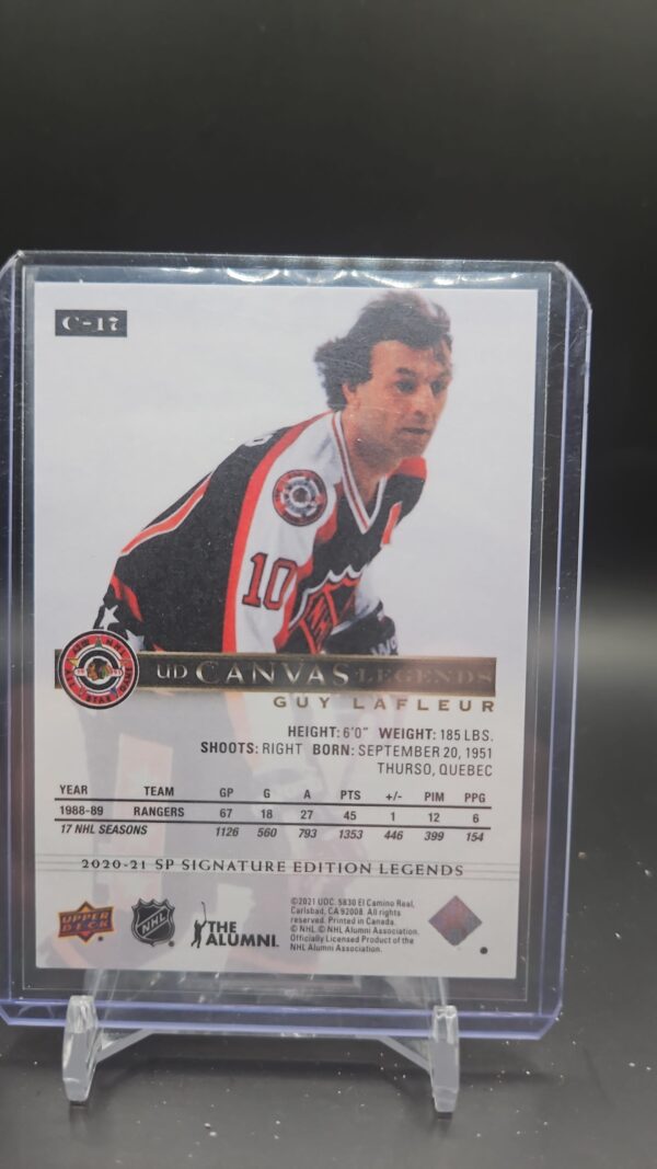 2020-21 Upper Deck SP Signature Edition Legends UD Canvas Guy Lafleur #C-17 - Image 2