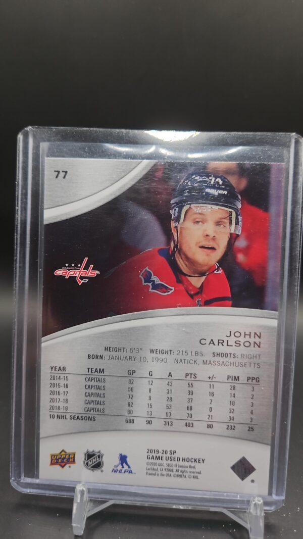2019-20 SP Game Used Rainbow John Carlson /275 Washington Capitals #77 - Image 2