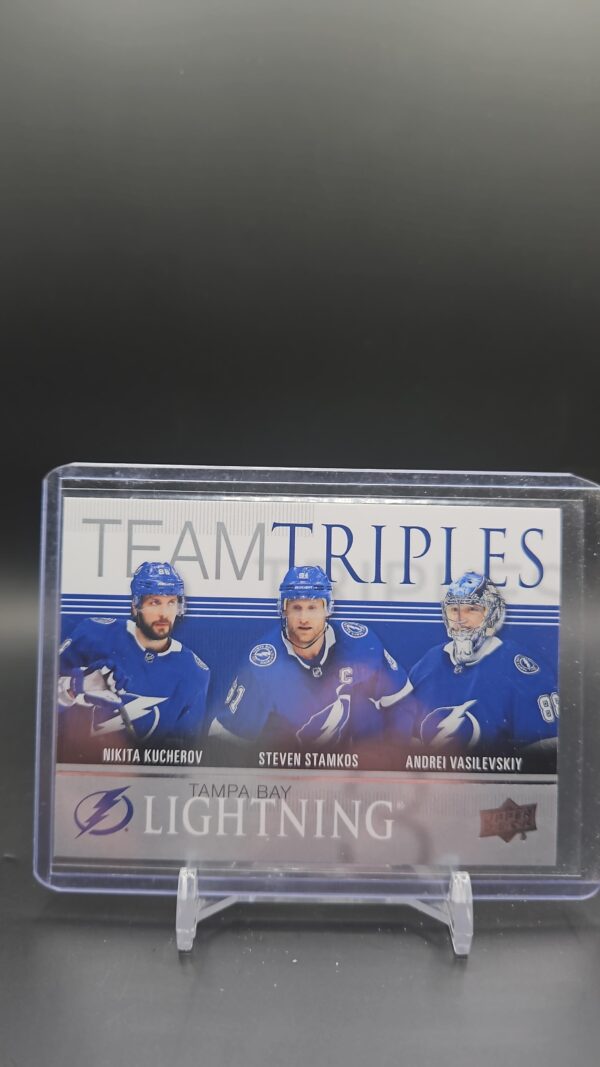 2019-20 UPPER DECK TEAM TRIPLES TAMPA BAY #TT-4 KUCHEROV STAMKOS VASILEVSKIY