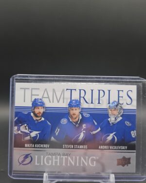 2019-20 UPPER DECK TEAM TRIPLES TAMPA BAY #TT-4 KUCHEROV STAMKOS VASILEVSKIY
