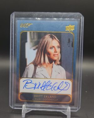 2020 James Bond 007 Villains & Henchmen Britt Ekland as Mary Goodnight autograph card #BE, authentic Bond girl signature, rare collectible