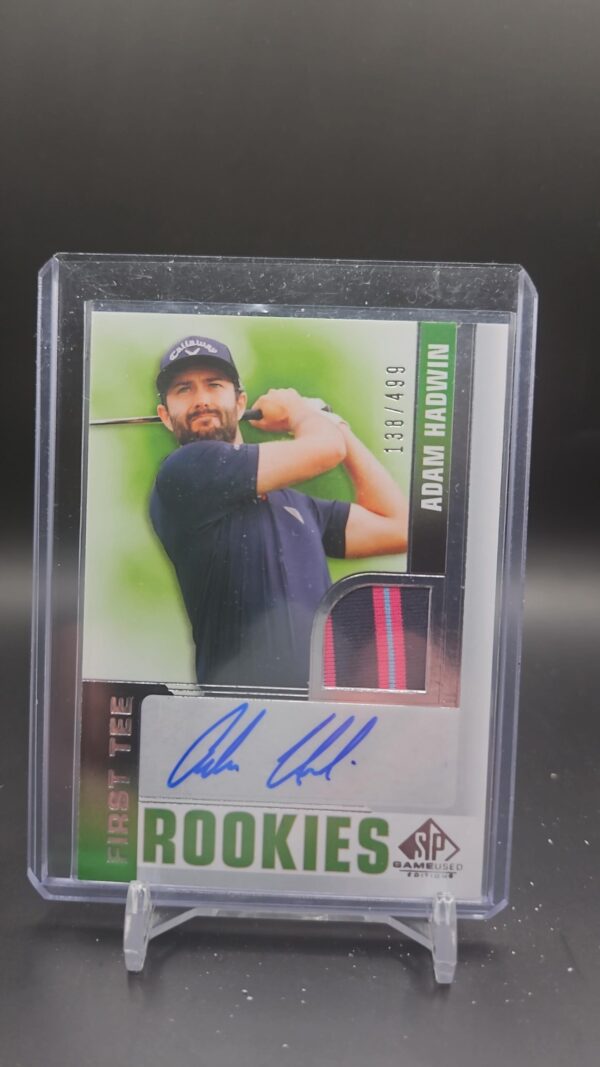 ADAM HADWIN 2020 SP GAME USED EDITION FIRST TEE SHIRT AUTO ROOKIE#54 /499