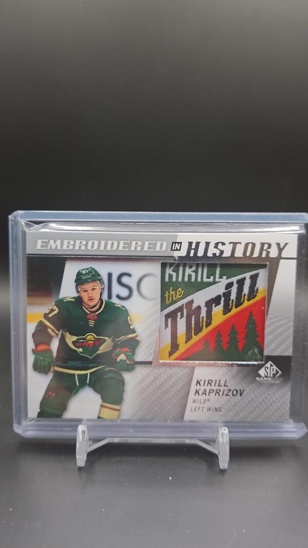 2021-22 Upper Deck SP Game Used Embroidered in History Kirill Kaprizov #12