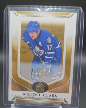 2020-21 SP Signature Edition Legends Wendel Clark Gold Foil #67 Maple Leafs
