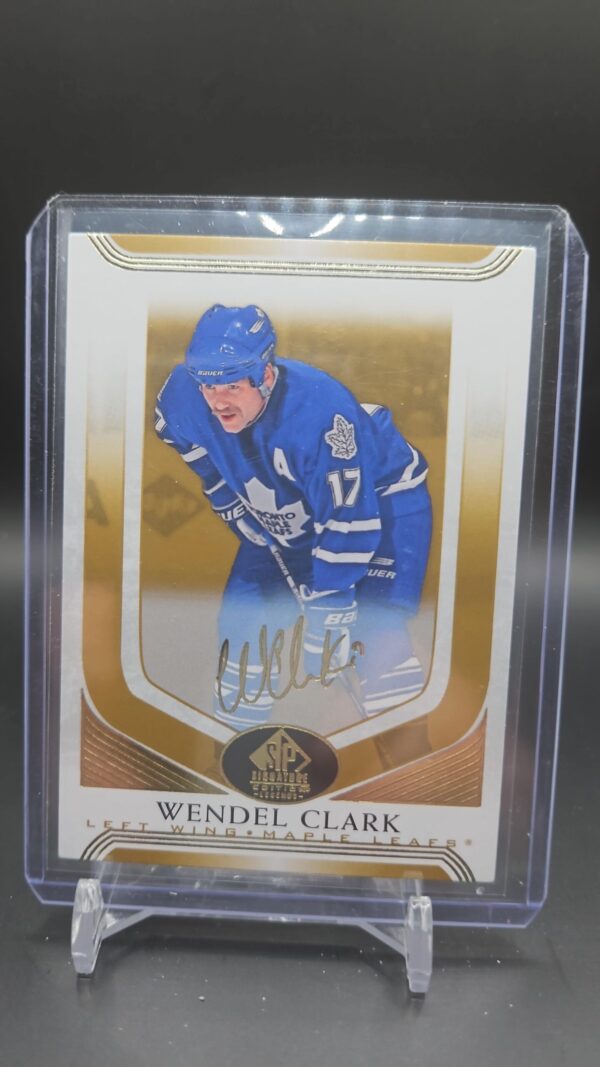 2020-21 SP Signature Edition Legends Wendel Clark Gold Foil #67 Maple Leafs