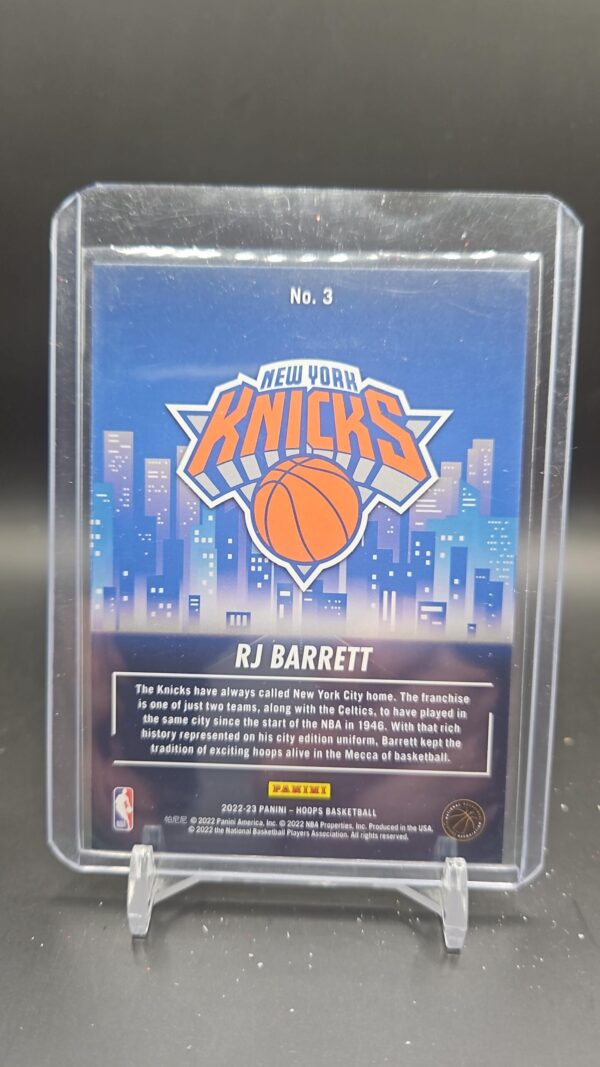 2022-23 NBA Hoops City Edition #3 RJ Barrett - New York Knicks - Image 2