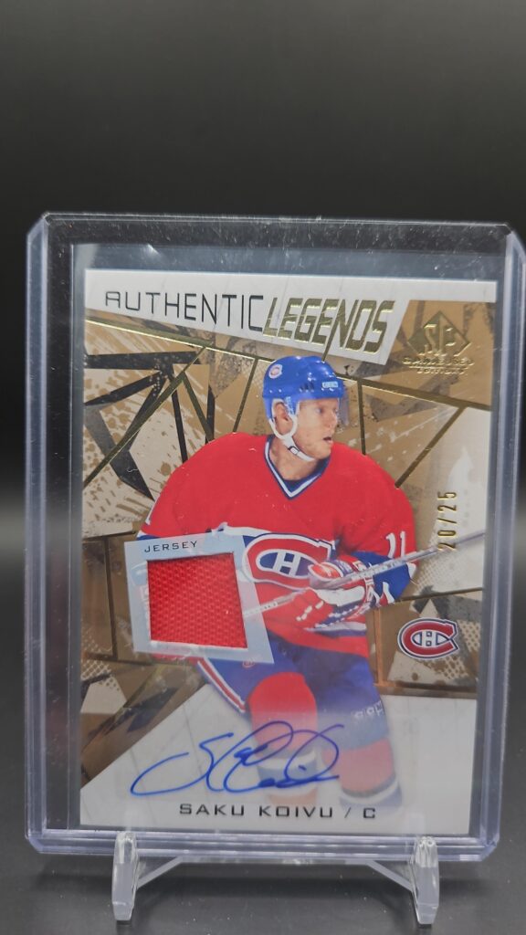 2021-22 SP Game Used Authentic Legends Jersey Auto /25 Saku Koivu Montreal Canadiens