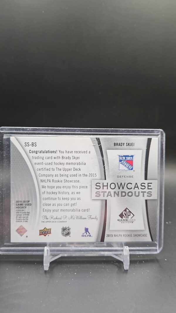 2019-20 UD SP Game Used Showcase Standouts Jersey BRADY SKJEI SS-BS N.Y. Rangers - Image 2
