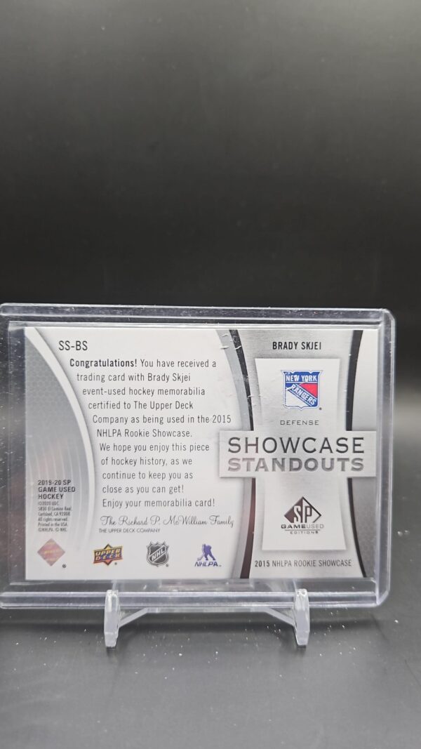 2019-20 UD SP Game Used Showcase Standouts Jersey BRADY SKJEI SS-BS N.Y. Rangers - Image 2