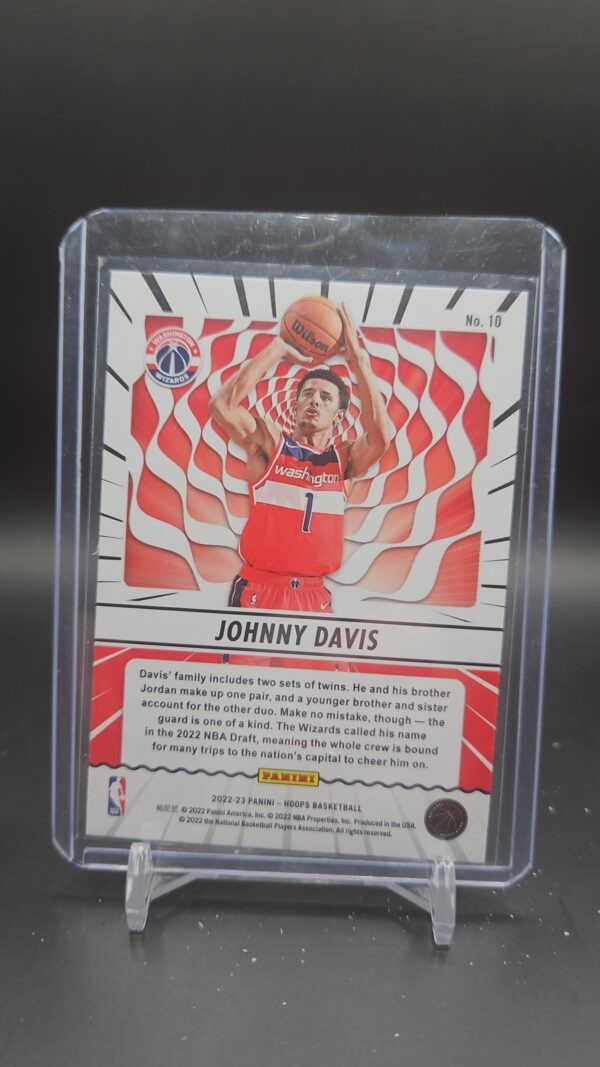 2022-23 NBA Hoops Class Action #10 Johnny Davis - Washington Wizards - Image 2
