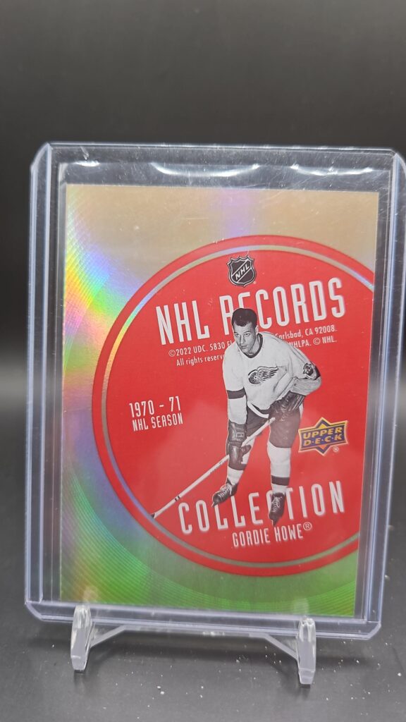 2021-22 Upper Deck NHL Records Collection Gold #RB-16 Gordie Howe /250 Detroit Red Wings