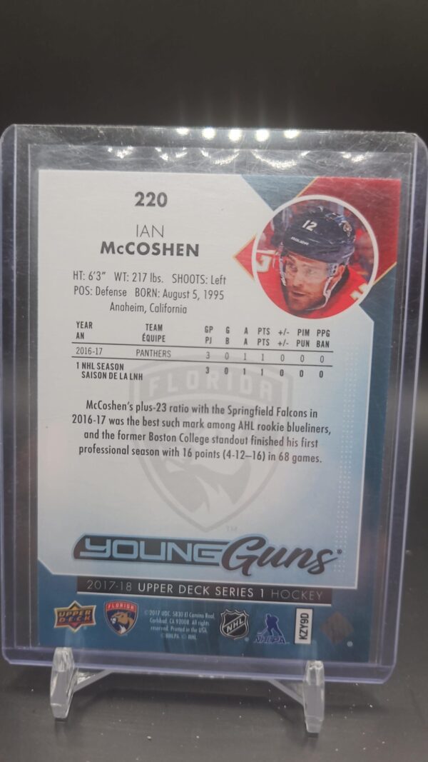 2017-18 Upper Deck  Young Guns Rookie #220 Ian McCoshen - Image 2