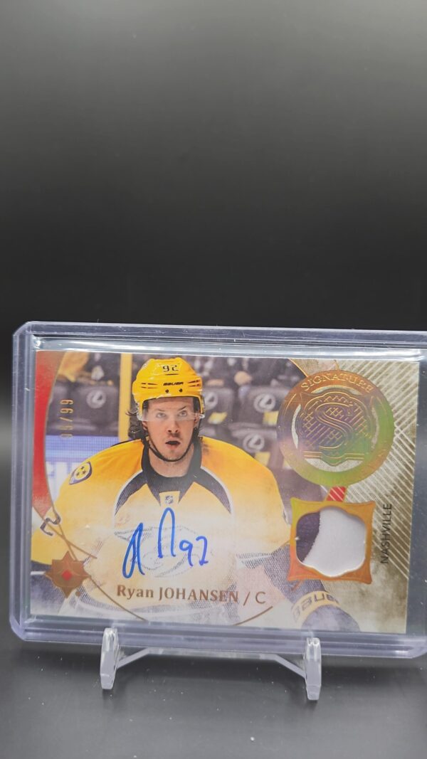 2016-17 UD Ultimate Signature Material Laureates SML-RJ Ryan Johansen /99