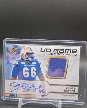 2021 Upper Deck CFL UD Game Jersey Auto #UDA-SB Stanley Bryant Winnipeg Blue Bombers