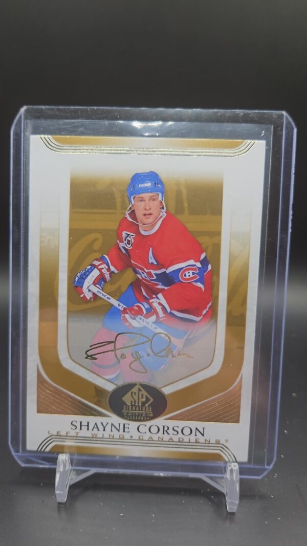 20/21 UD SP SIGNATURE LEGENDS SHAYNE CORSON GOLD PARALLEL #91
