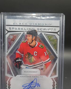 2020-21 Black Diamond Sparkling Scripts Auto Jonathan Toews #SC-JT Chicago Blackhawks