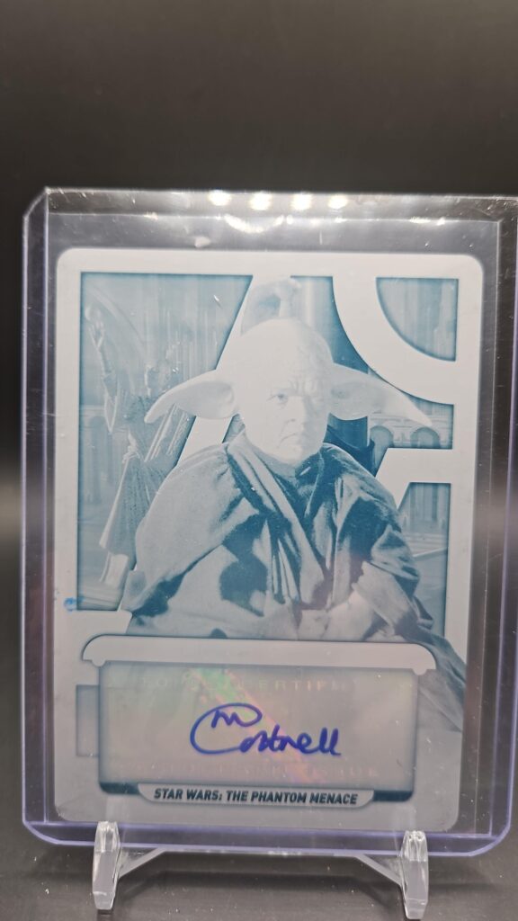 Topps Star Wars Galactic Files Reborn Even Piell 1/1 Printing Plate Auto Phantom Menace