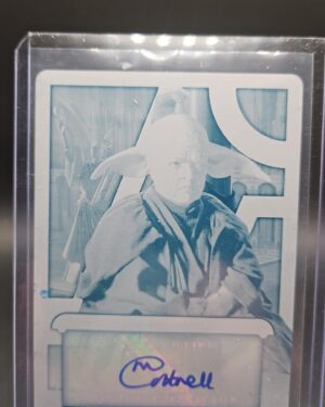 Topps Star Wars Galactic Files Reborn Even Piell 1/1 Printing Plate Auto Phantom Menace