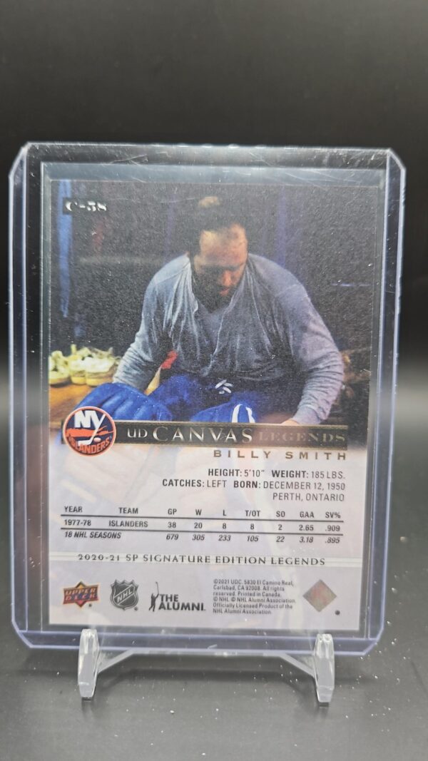 2020-21 SP Signature Edition Legends Billy Smith Canvas Legends #C-58 - Image 2