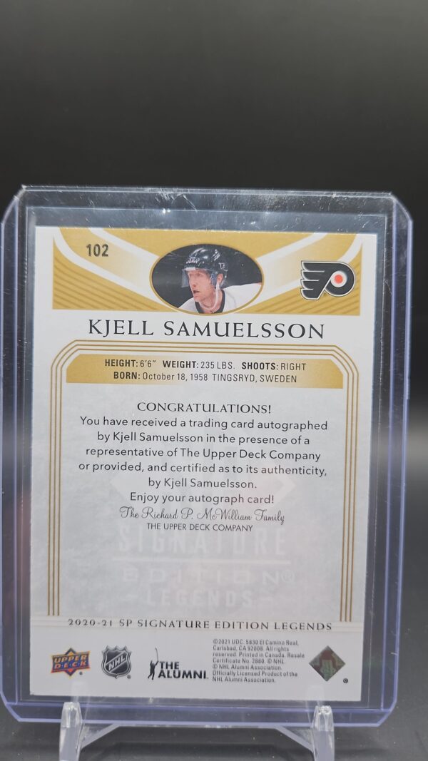 2020-21 SP Signature Legends Gold Spectrum #102 Kjell Samuelsson - Image 2