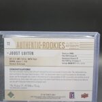 2021 SP Authentic Signature Swatch Limited /100 Joost Luiten #72 Rookie Auto - Image 2
